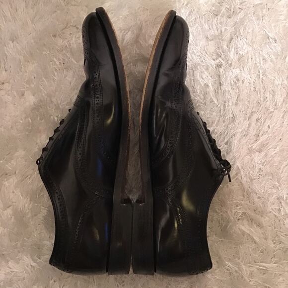 Florsheim Wingtip Black Leather Oxford Shoes Size 11.5 - Picture 3 of 6